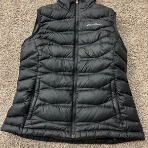 Eddie Bauer Women's Quilted Black down Vest